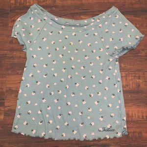 Green Floral Justice Top